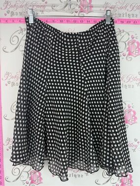 VAMP skirt polkadot dotted Classic Black and White Polka Dot Circle Skirt